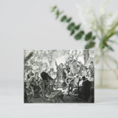 Nicolaus Copernicus legt zijn theorie uit Briefkaart (Staand voorkant)