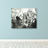 Nicolaus Copernicus legt zijn theorie uit Canvas Afdruk (Insitu (Houten vloer))