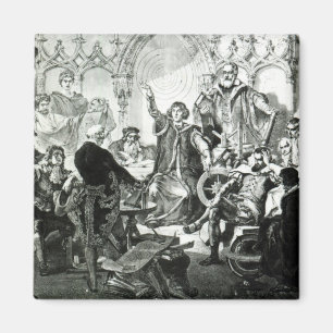Nicolaus Copernicus legt zijn theorie uit Magneet