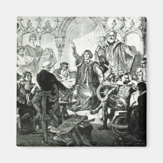 Nicolaus Copernicus legt zijn theorie uit Magneet (Voorkant)
