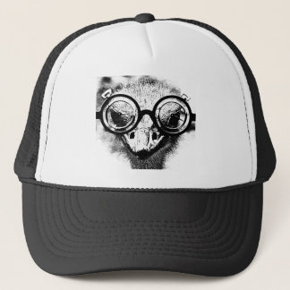 Nicolaus de struisvogel zwart-wit trucker pet