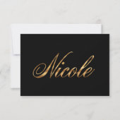 Nicole gold Design Lettering Karte (Voorkant)