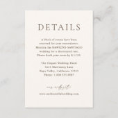 Nicole Ivory Elegant Wedding Informatiekaartje (Voorkant)