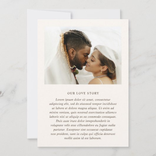 Nicole Ivory Elegant Wedding Save The Date (Achterkant)