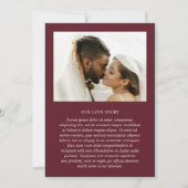 Nicole Merlot Elegant Wedding Save The Date (Achterkant)