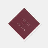 Nicole Merlot Elegant Wedding Servet (Hoek)