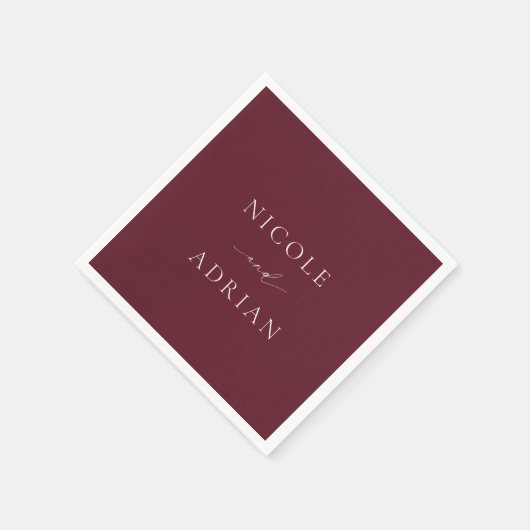 Nicole Merlot Elegant Wedding Servet (Hoek)