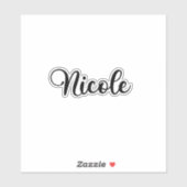 Nicole Naam - Handgeschreven kalligrafie Sticker (Vel)