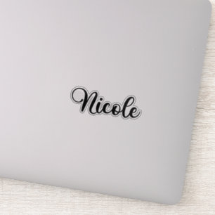 Nicole Naam - Handgeschreven kalligrafie Sticker