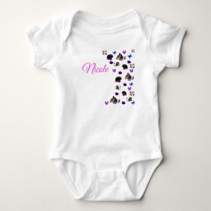 Nicole Naam Met Cavia's Viooltjes Baby Bodysuit