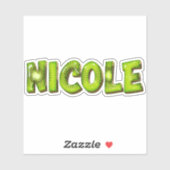 Nicole Name Kiwi Design Aufkleber Sticker (Vel)