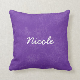 NICOLE Paars White Custom Name Cadeft Collectie Kussen