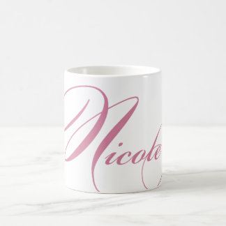 Nicole Personalized Name Coffee Mok - Roze