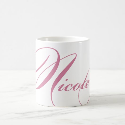 Nicole Personalized Name Coffee Mok - Roze (Center)