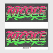 Nicole Vorname Name Graffiti Aufkleber Sticker (Vel)