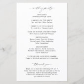 Nicole White Elegant huwelijksprogramma (Achterkant)