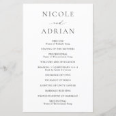 Nicole White Elegant huwelijksprogramma (Voorkant)