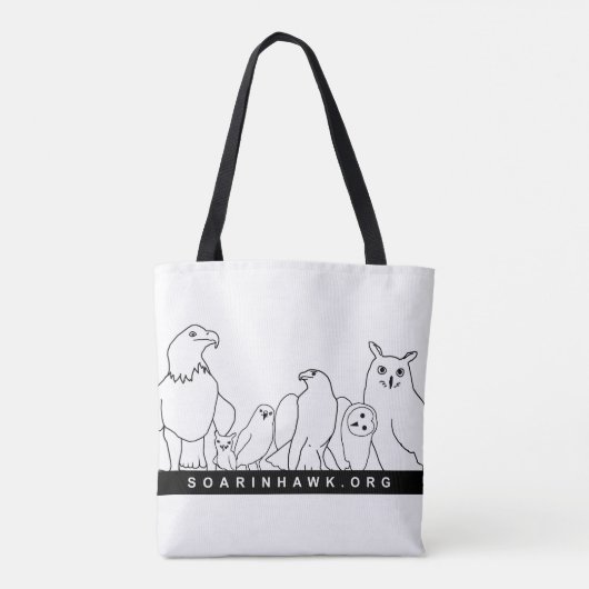 Nicole's vleermuisontwerp.  tote bag (Achterkant)