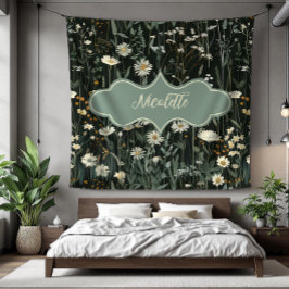 Nicolette Dark Daisy Floral Fleece Deken