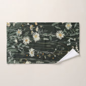Nicolette Dark Daisy Floral Gestreept Bad Handdoek (Handdoek)