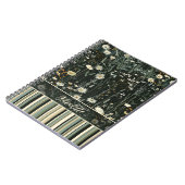 Nicolette Dark Daisy Floral Gestreept Notitieboek (Linkerzijde)