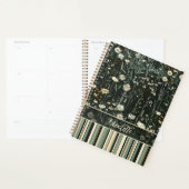 Nicolette Dark Daisy Floral Gestreept Planner (Display)