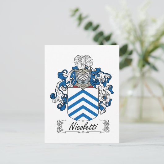 Nicoletti Family Crest Briefkaart (Staand voorkant)