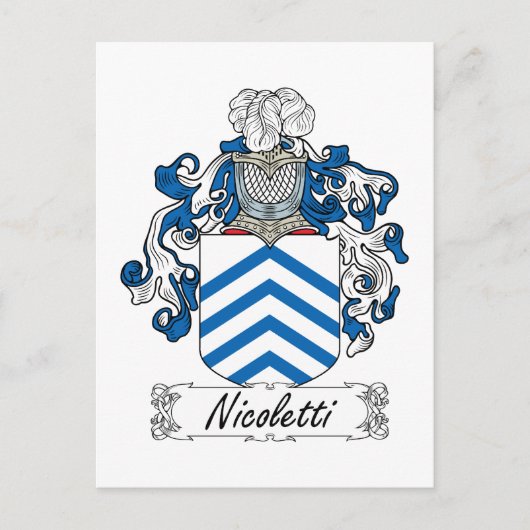 Nicoletti Family Crest Briefkaart (Voorkant)