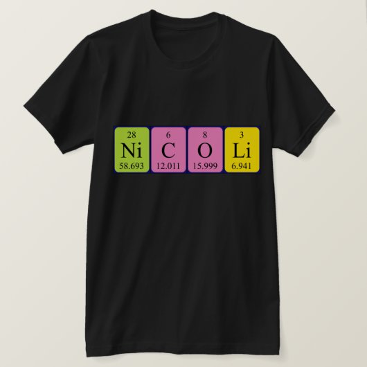 Nicoli periodiek shirt (Design voorkant)