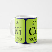 Nicoli periodieke tabelnaam mok (Voorkant links)