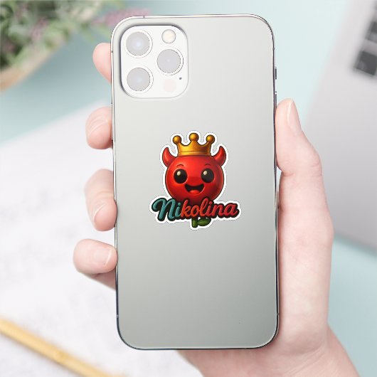 Nicolina Cute Devil 1 Sticker (Telefoon)