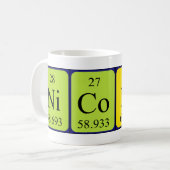 Nicoline periodieke tabelnaam mok (Voorkant links)