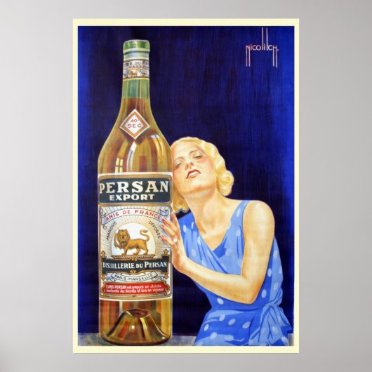 Nicolitch Persan Export Anis Liquor Poster (Voorkant)