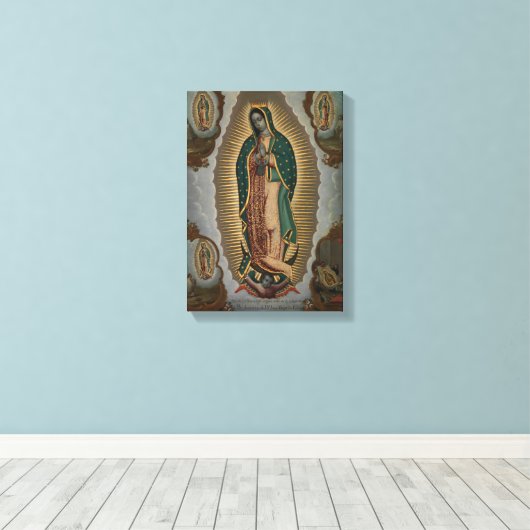 Nicols Enrquez de maagd van Guadalupe Canvas Afdruk (Insitu (Houten vloer))