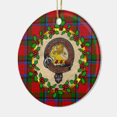 Nicolson Badge & Tartan Gepersonaliseerde Kerstmis Keramisch Ornament (Links)
