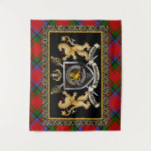 Nicolson Clan Badge & Motto w/Lions Wandkleed (Voorkant)