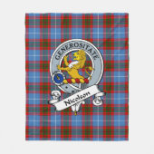Nicolson Clan Badge Tartan Pset Fleece Deken (Voorkant)