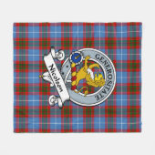 Nicolson Clan Badge Tartan Pset Fleece Deken (Voorkant (Horizontaal))
