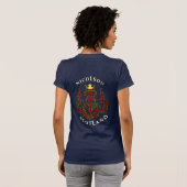 Nicolson Clan Badge & Tartan w/Motto Women's T-shirt (Achterkant volledig)
