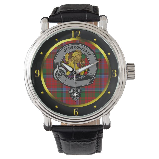 Nicolson Clan Badge & Tartan Watch Horloge (Voorkant)