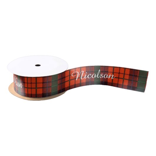 Nicolson clan Pset Scottish tartan Satijnen Lint (Spoel)