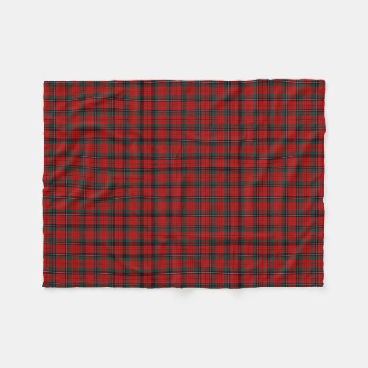 Nicolson Clan Rood, Zwart en Groen Tartan Fleece Deken (Voorkant (Horizontaal))