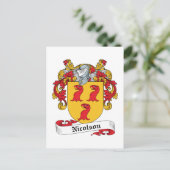 Nicolson Family Crest Briefkaart (Staand voorkant)