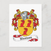 Nicolson Family Crest Briefkaart (Voorkant)