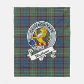 Nicolson Hunting Ancient Clan Badge Tartan Pset Fleece Deken (Voorkant)