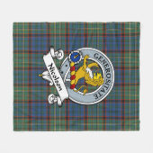 Nicolson Hunting Ancient Clan Badge Tartan Pset Fleece Deken (Voorkant (Horizontaal))