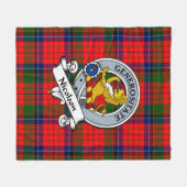 Nicolson Modern Clan Badge Tartan Pset Fleece Deken (Voorkant (Horizontaal))