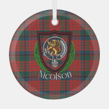 Nicolson Schotse Clan Tartan & Wapen