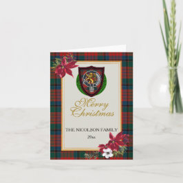 Nicolson Schotse Clan Tartan & Wapen Kaart