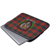 Nicolson Schotse Clan Tartan & Wapen Laptop Sleeve (Voorkant onderkant)